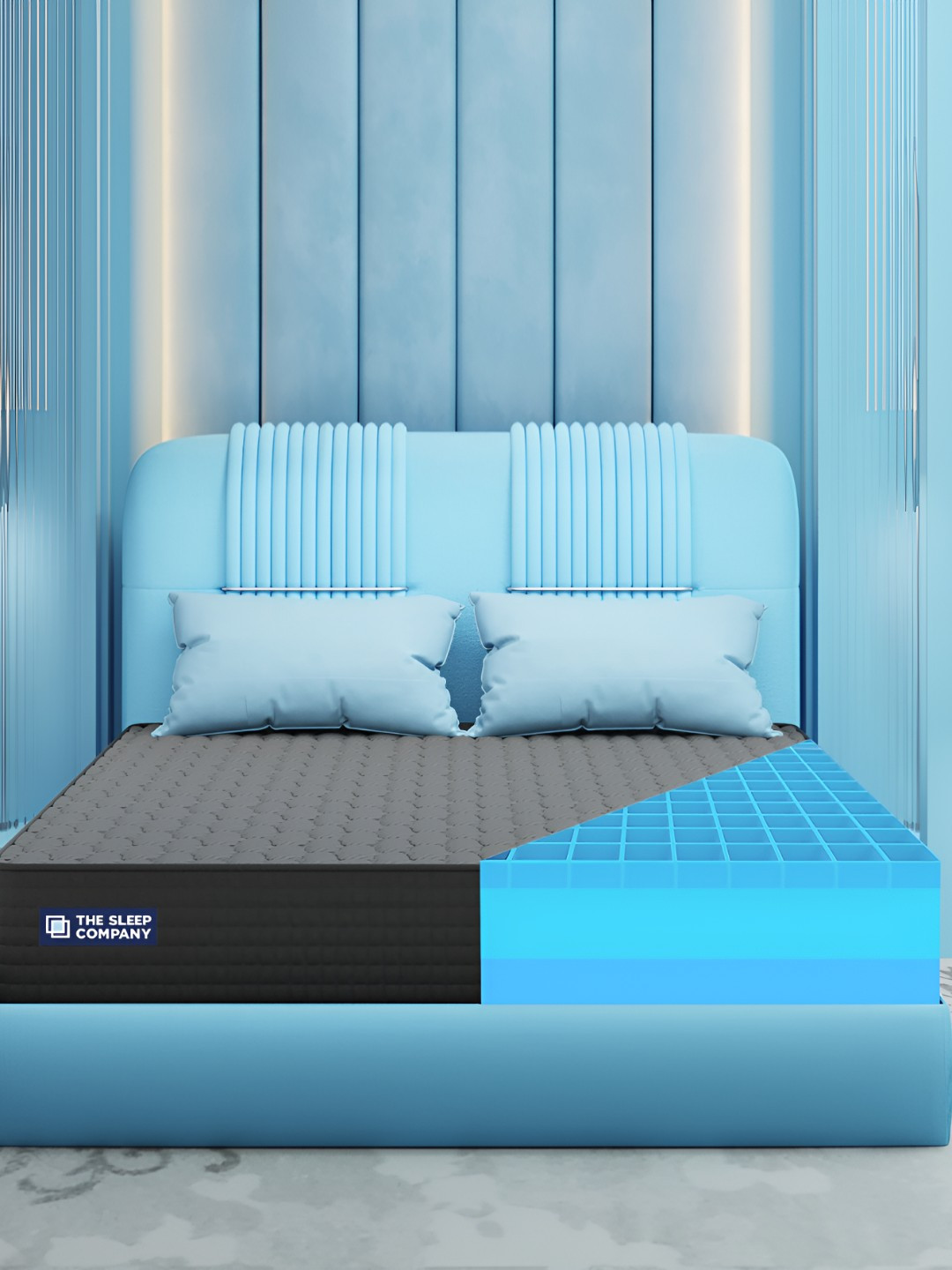 THE SLEEP COMPANY SmartGRID Ortho Pro Pressure Relieving 8 Inch Single Mattress (72x36x8)