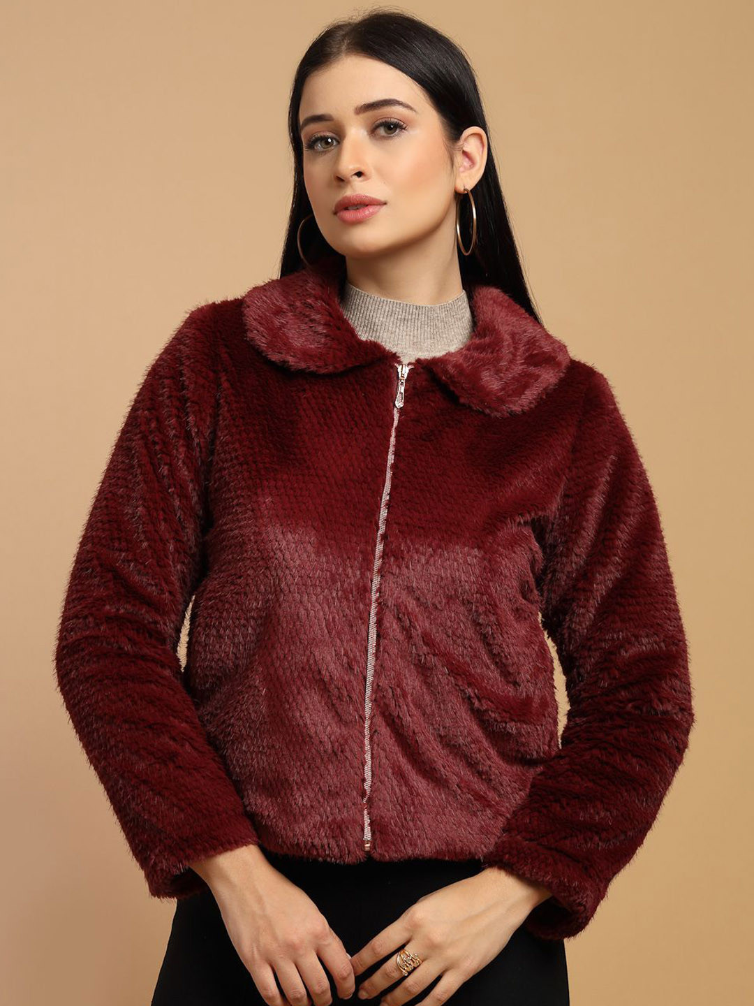 Gipsy Women Camouflage Polyester Longline Biker Jacket