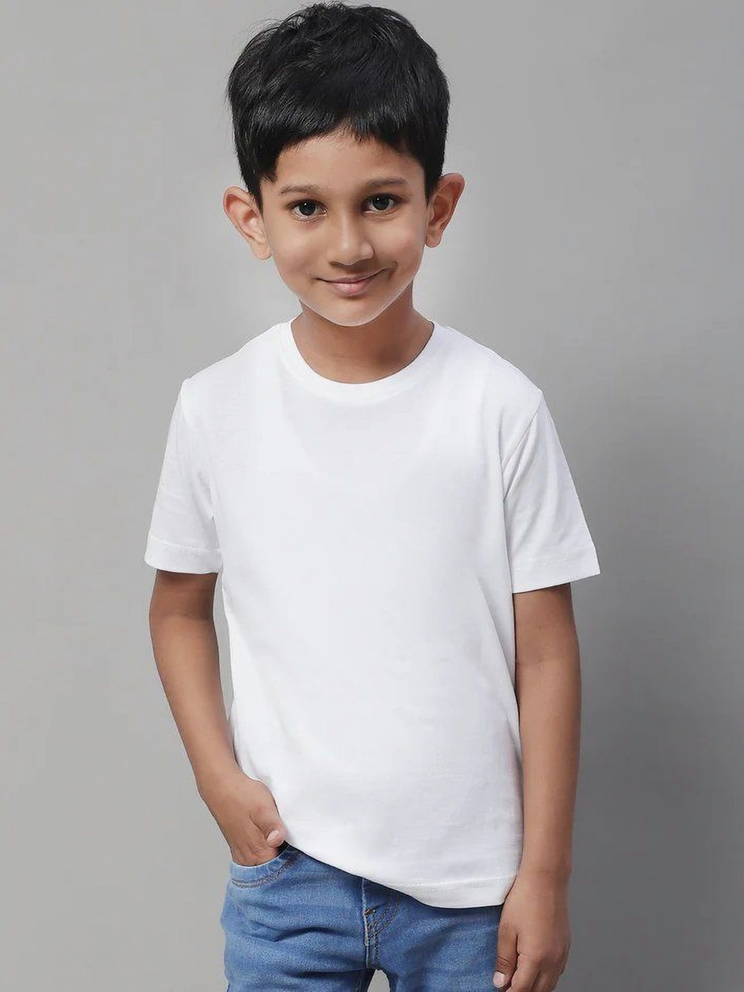 Baba & Baby Kids Monochrome Raw Edge T-shirt