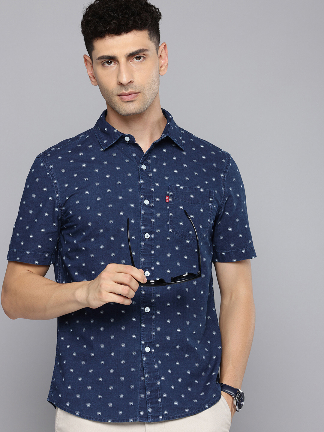 Levis Pure Cotton Printed Casual Shirt