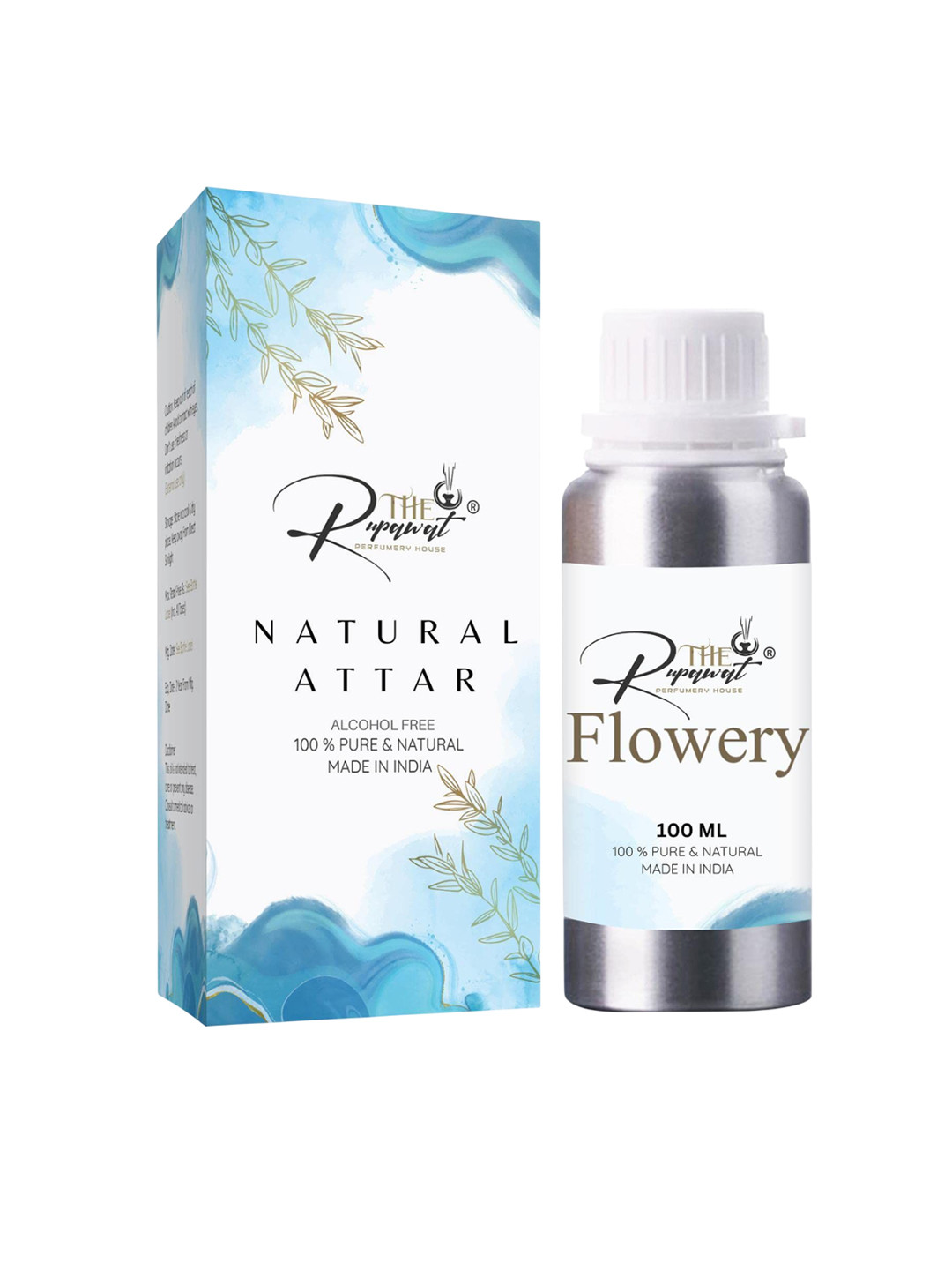 THE RUPAWAT Perfumery House Flowery 100% Natural & Pure Alcohol Free Attar- 100 ml