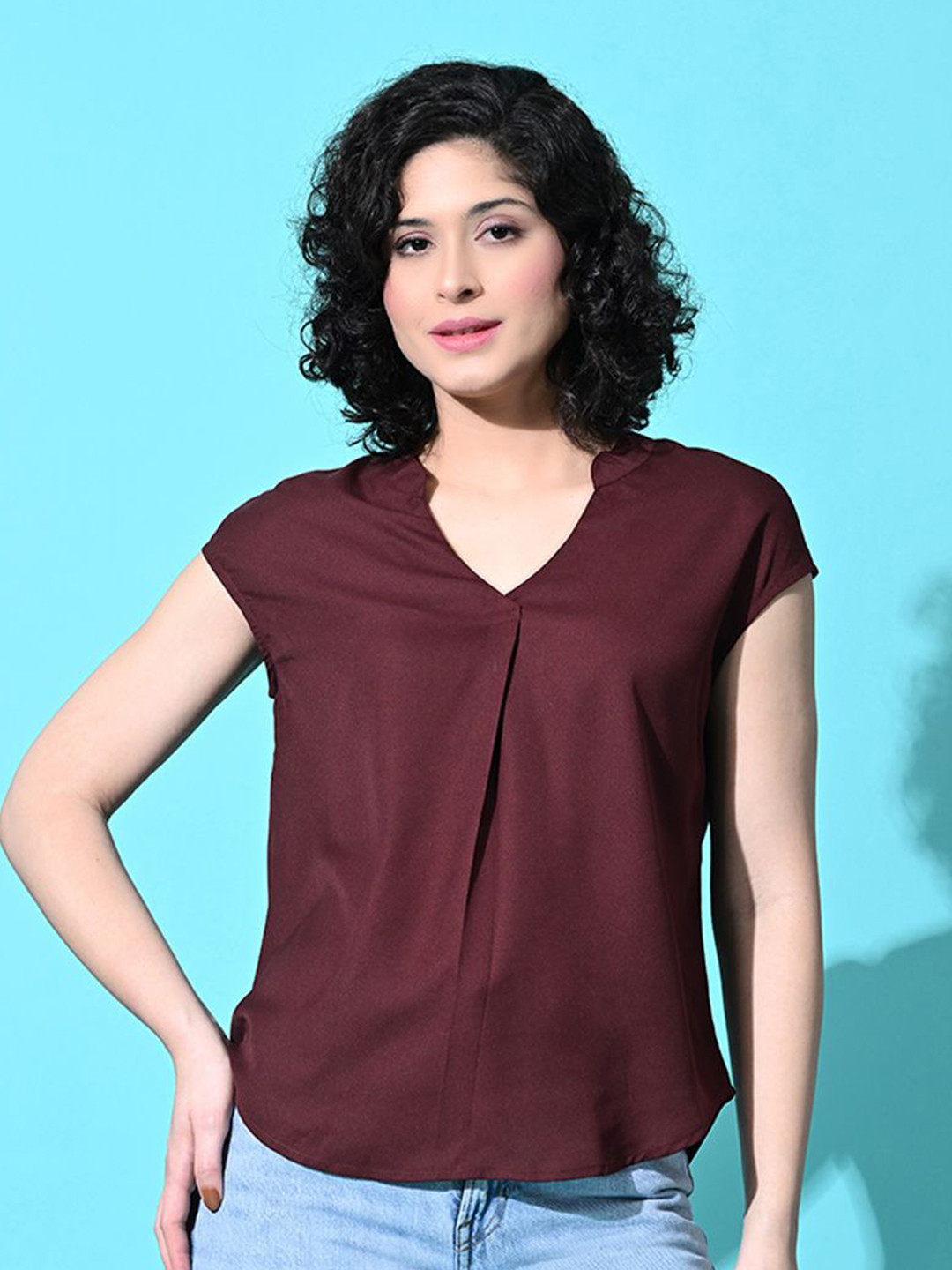 all about you Women V-Neck Short Sleeves Top