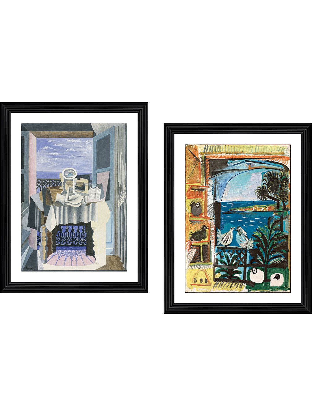 Adventures India Wood 2 Piece Wall Rectangle Paintings Wall Art - 20.4 x 15.7 In