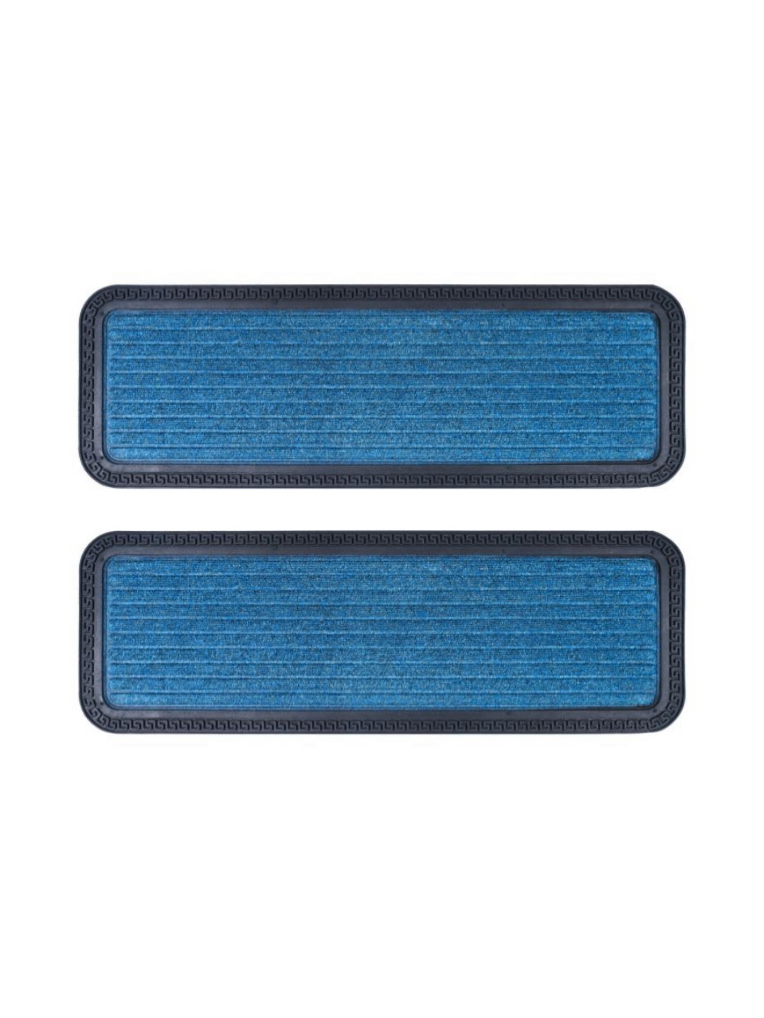 Black gold 2 Pcs Blue &  Black Textured Step Mat