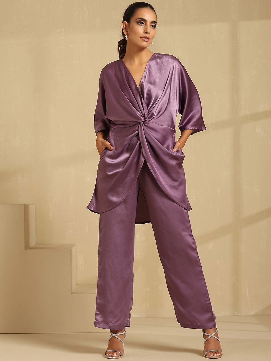 indy Raaga Knoted Top With Trousers Co-ords