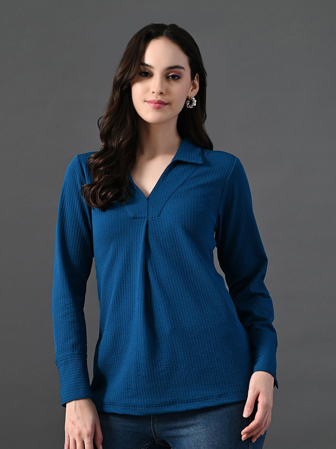The Roadster Lifestyle Co V-Neck Full Sleeve Top