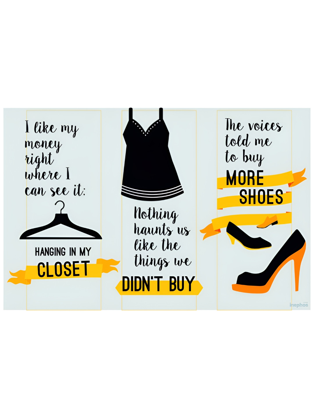 Inephos Multicoloured I Like My Money Funny Vinyl Poster