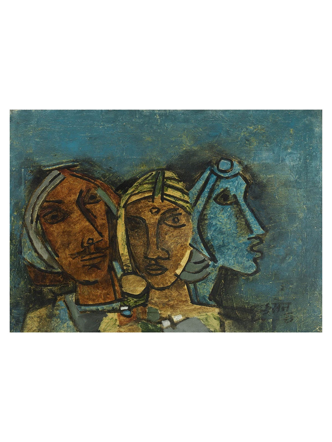 Adventures India Three Ladies Wood Wall Rectangle Paintings Wall Art -18 x 24 In