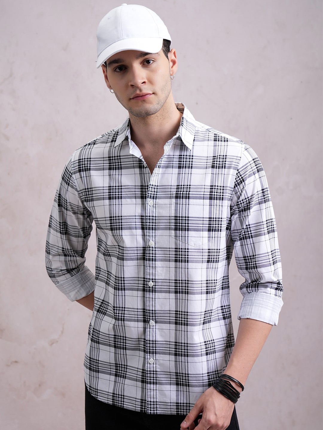 HIGHLANDER Checked Slim Fit Shirt