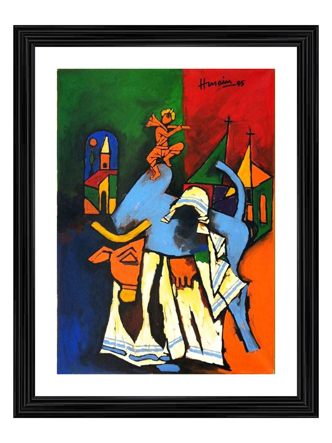 Adventures India Sympathy Wood Wall Rectangle Paintings Wall Art - 18 x 14 In