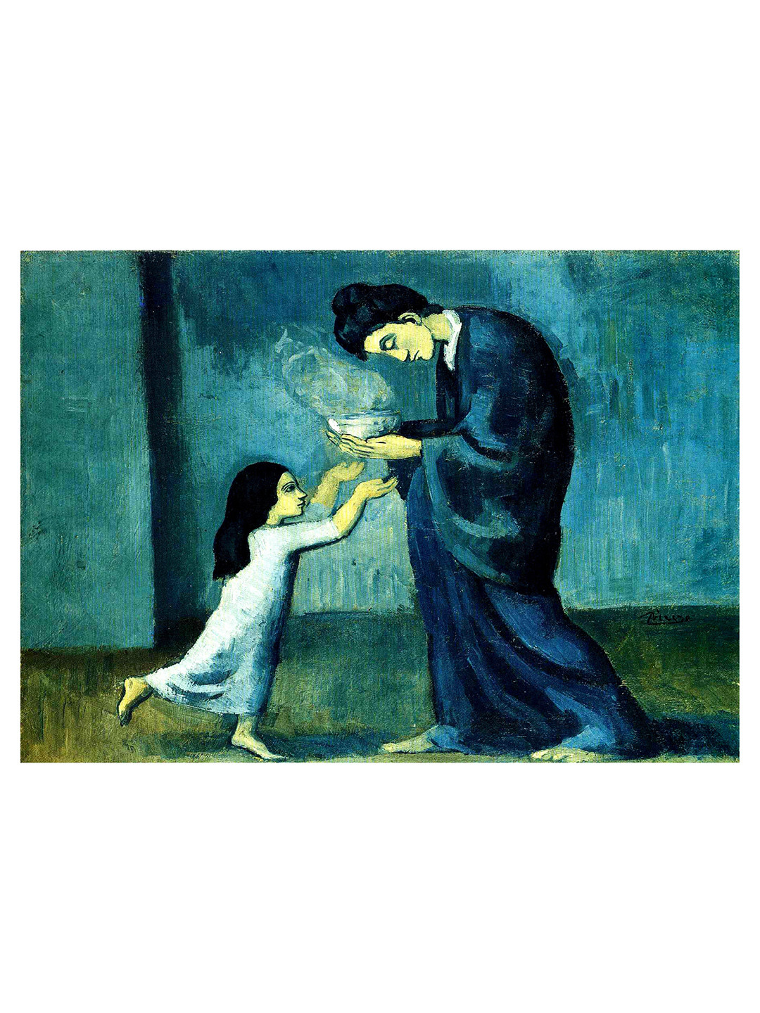 Adventures India Teal Wood Wall Living Room Rectangle Paintings Wall Art -20.47 x 15.7In