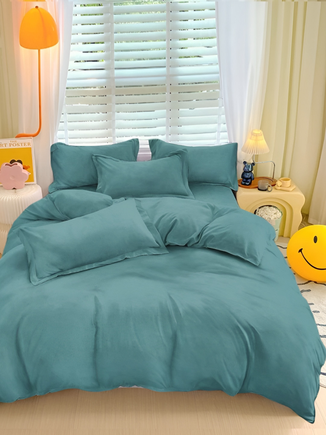 BREVARD Sea Green Single Duvet Cover