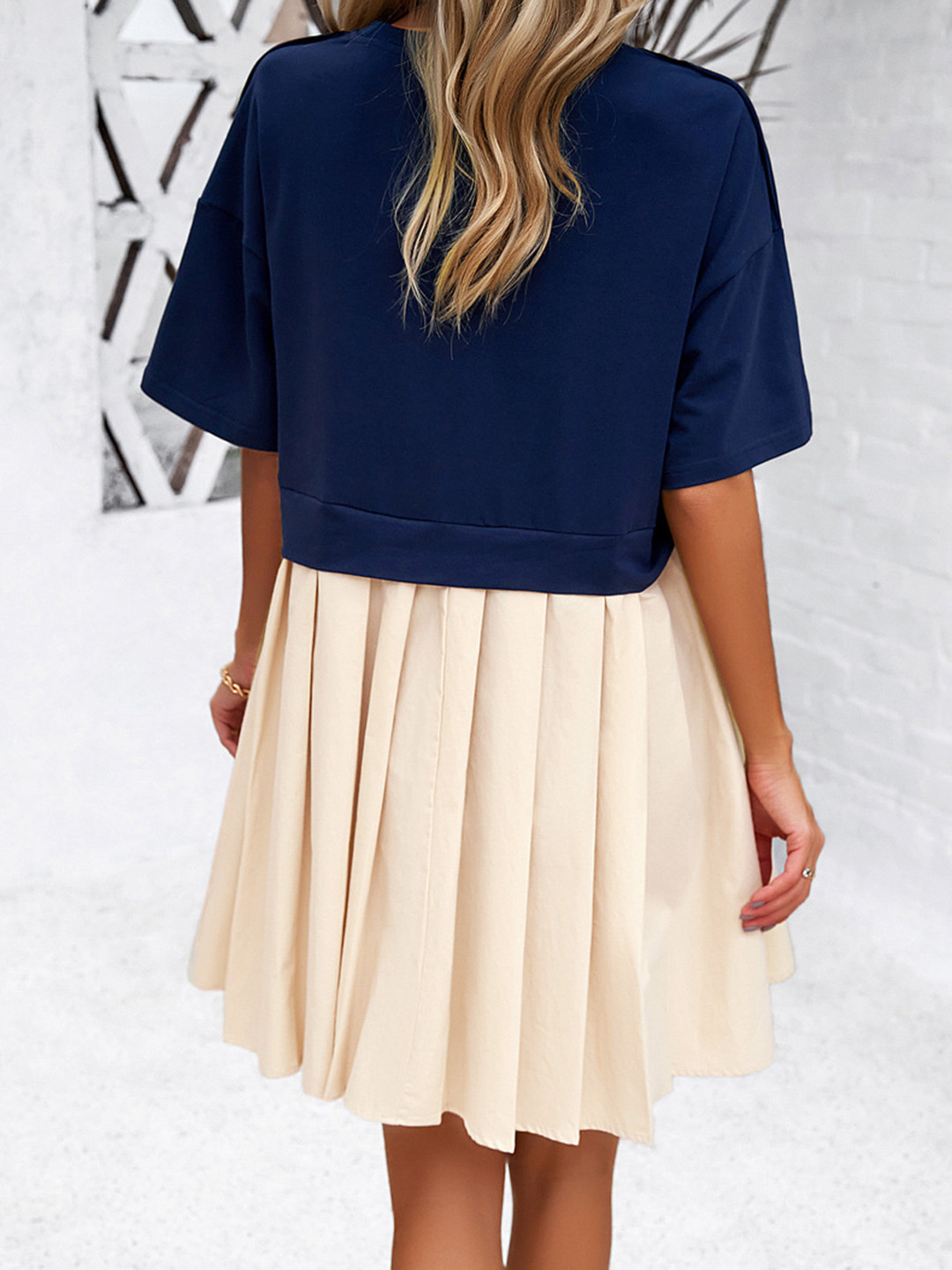 all about you Round Neck Fit & Flare Mini Dress
