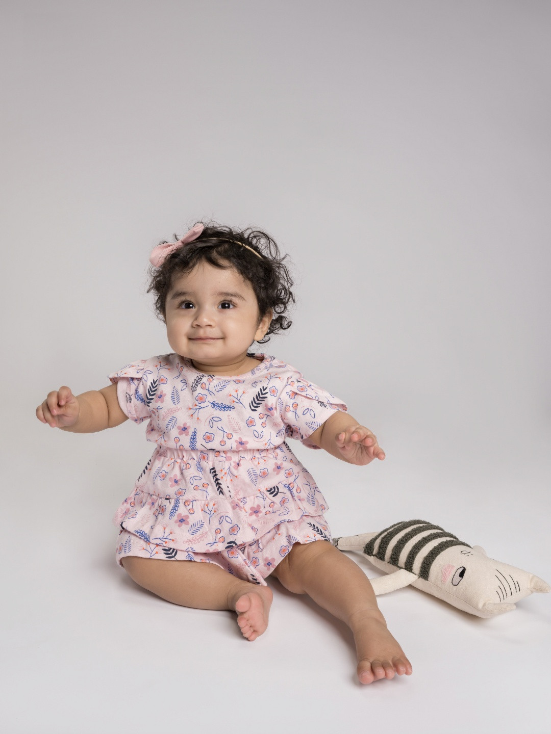 Totle Girls Floral Printed T-shirt