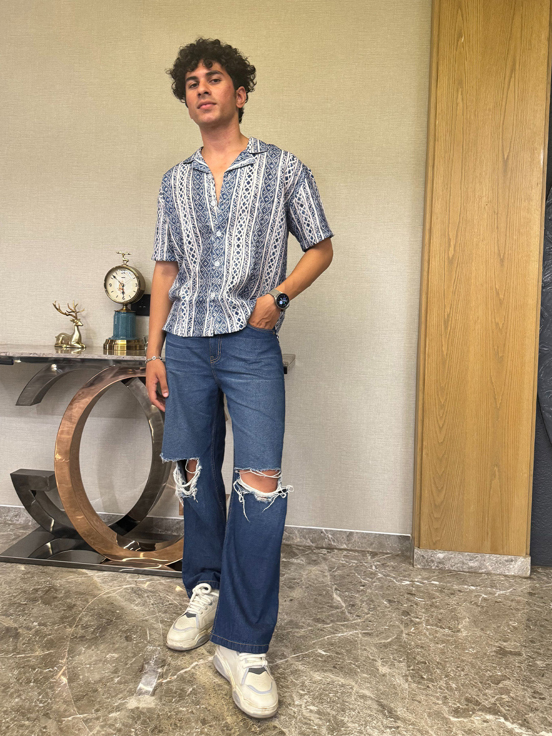 Big Bunny Men Custom Opaque Casual Shirt