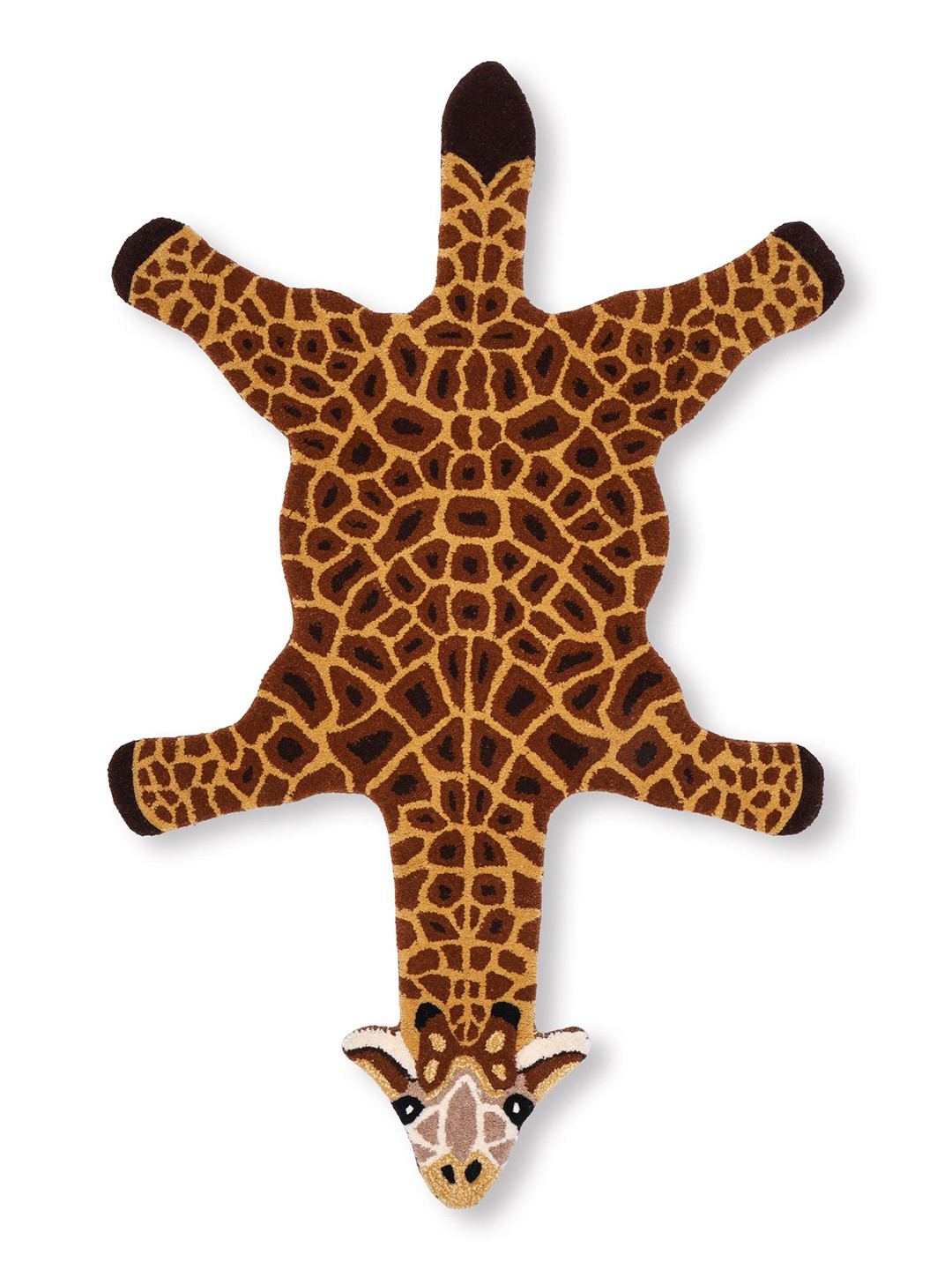 Exotic India Tri Color Giraffe Shaped Tufted Yogic Asana Mat