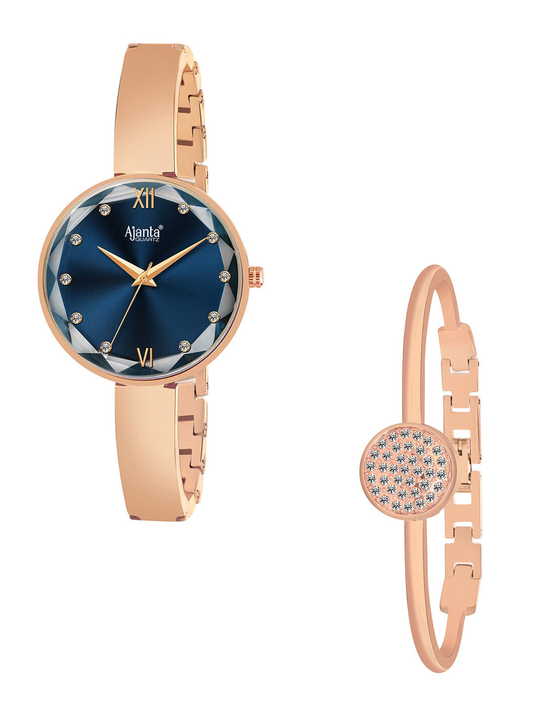 Ajanta Quartz Women Brass Patterned Dial & Reset Time Analogue Watch AWC126ESL -01