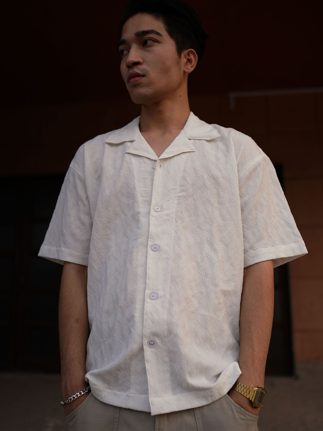 Big Bunny Men Custom Floral Opaque Casual Shirt