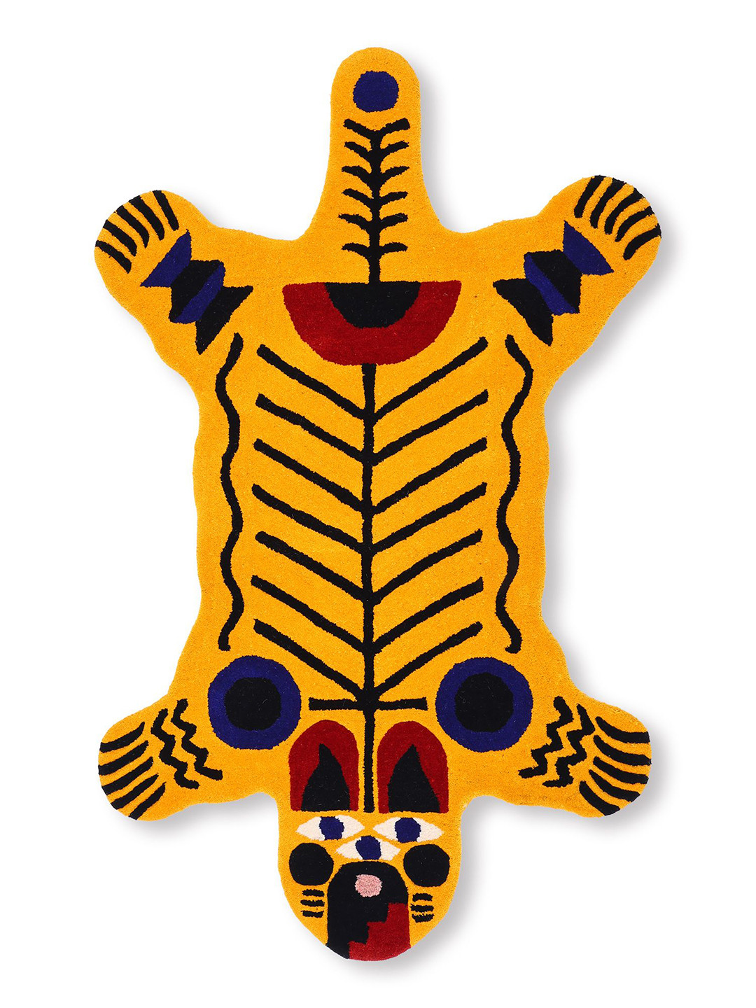 Exotic India Golden Rod Italian Tiger Hand Tufted Yogic Asana Mat