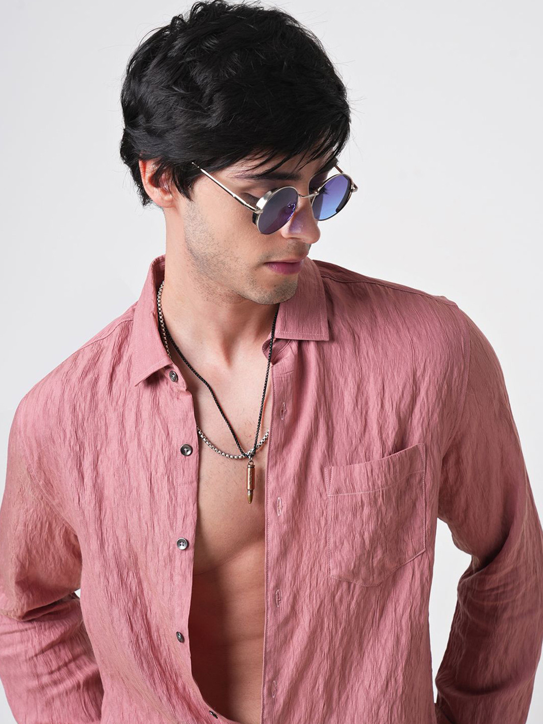VASTRADO Men Classic Slim Fit Opaque Casual Shirt