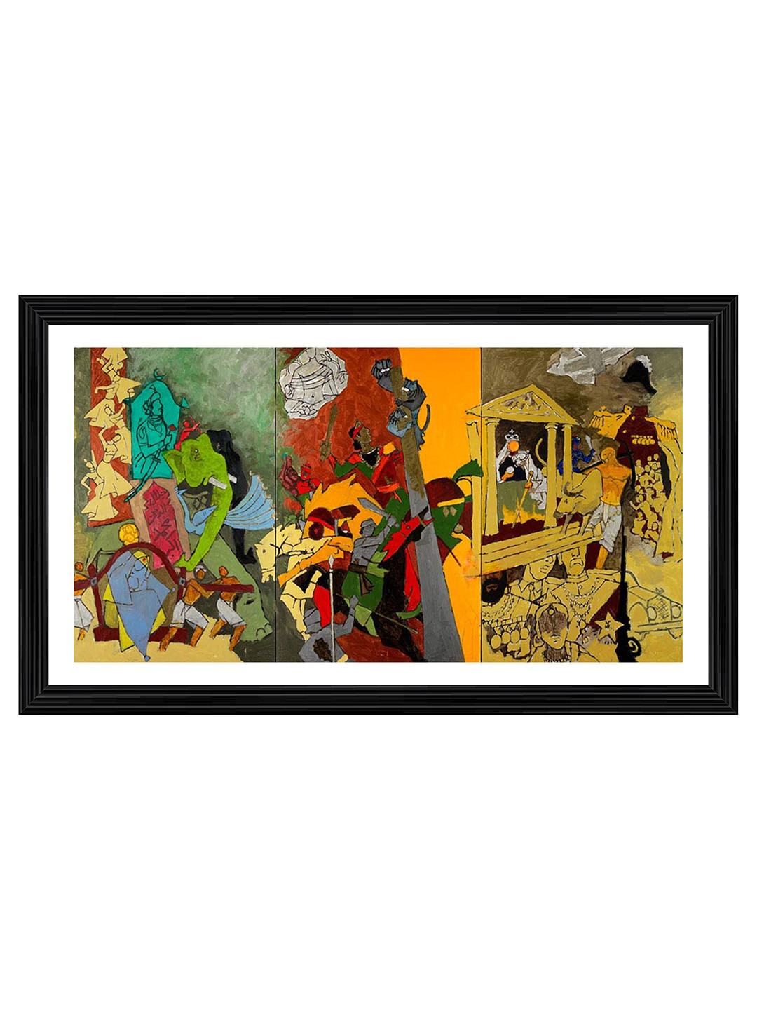AdventuresIndiaIndia Series Wood Wall Rectangle Paintings Wall Art -18 x 36In