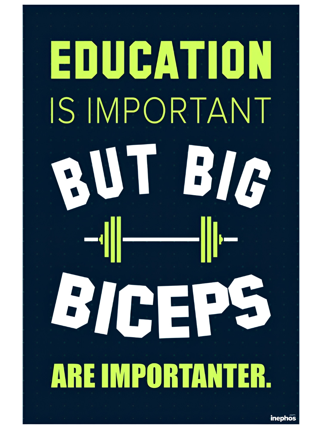 Inephos Navy Blue & White Paper Creative Artwork Wall Poster