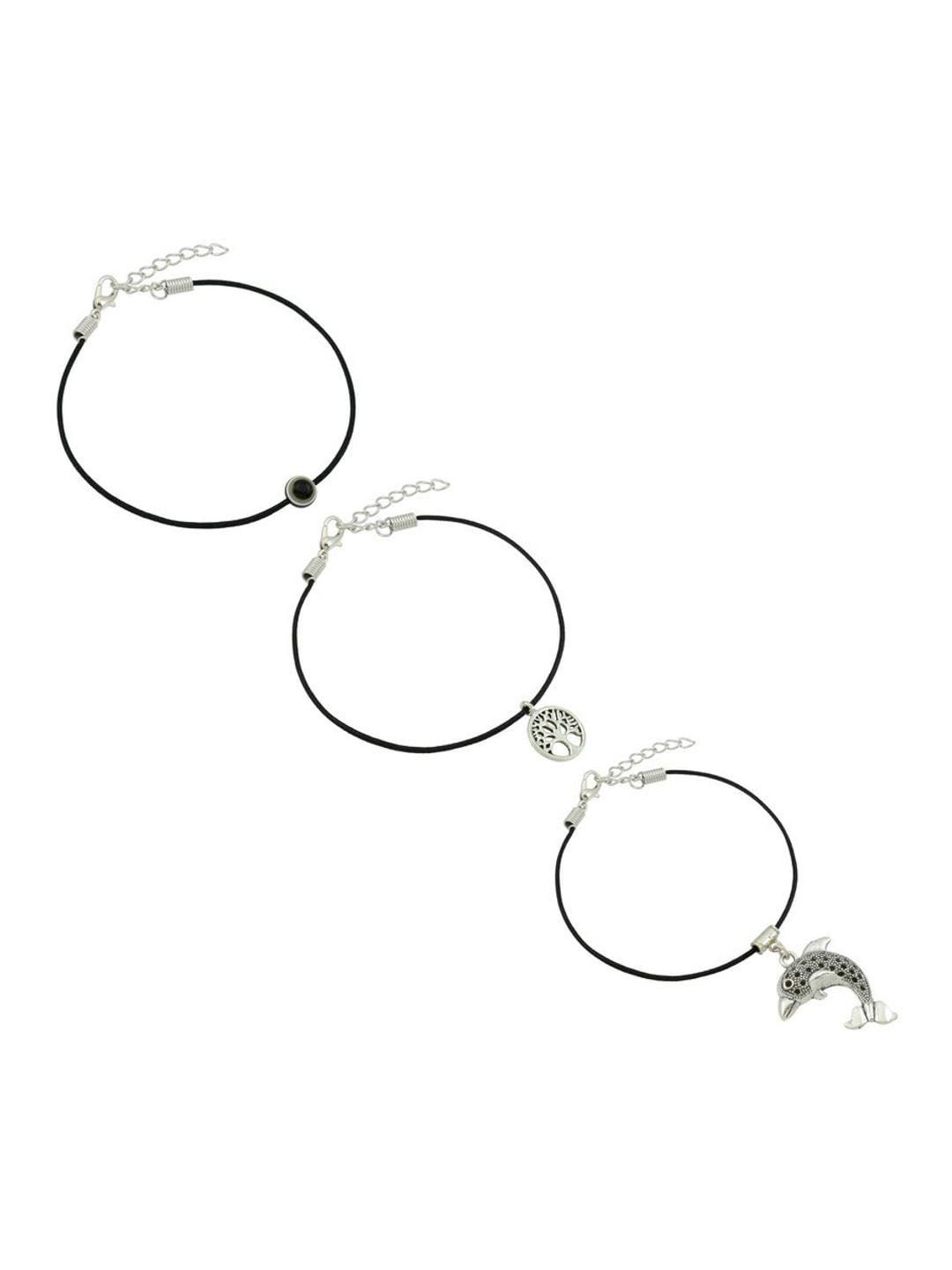 High Trendz Pack of 2 Alloy Single Leg Beads Anklet