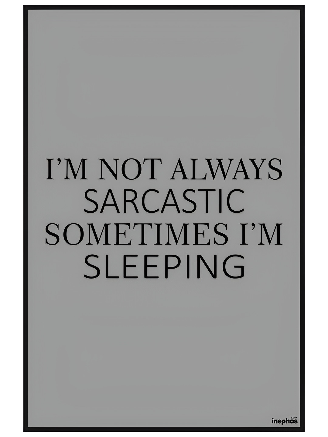 Inephos Grey & Black Paper Creative Artwork Poster