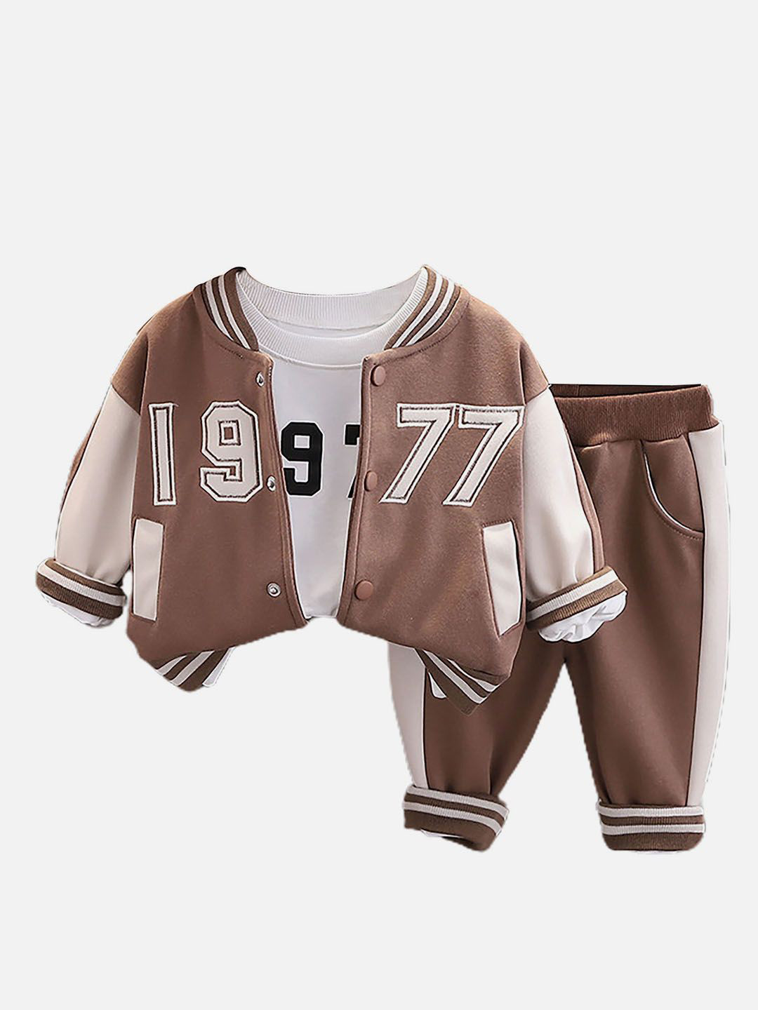 Little Surprise Box LLP Kids Printed Jacket T-Shirt & Joggers Tracksuit