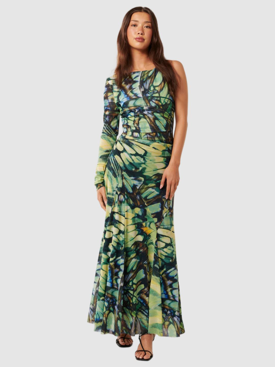 Forever New Animal Print A-Line Maxi Dress