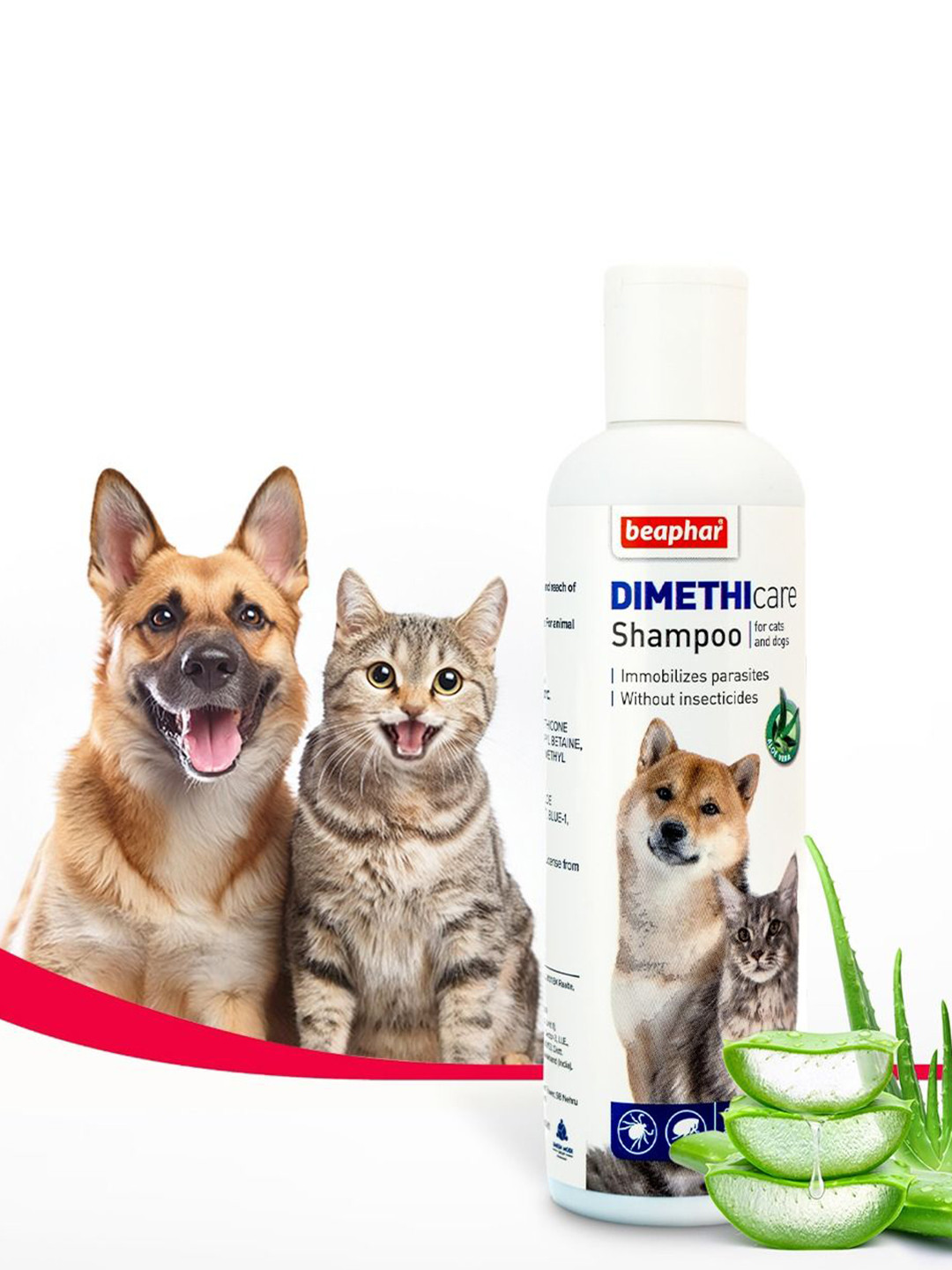 Beaphar DIMETHIcare Shampoo with Dimethicone & Aloe Vera - 250 ml