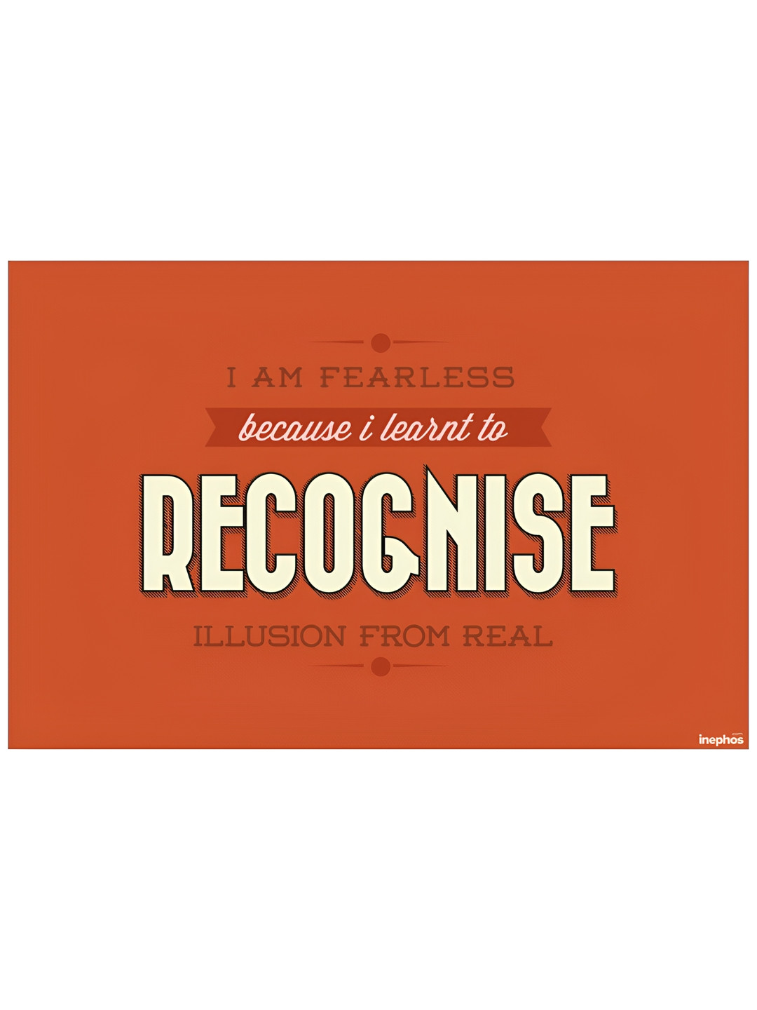 Inephos Orange & White Paper Creative Artwork Poster