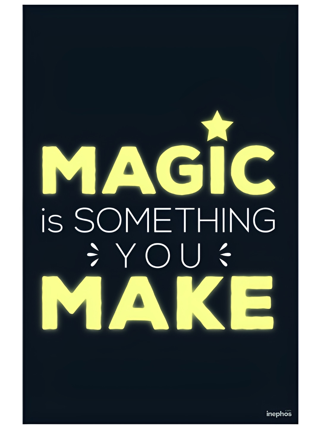 Inephos Black & Yellow Paper Creative Artwork Wall Poster