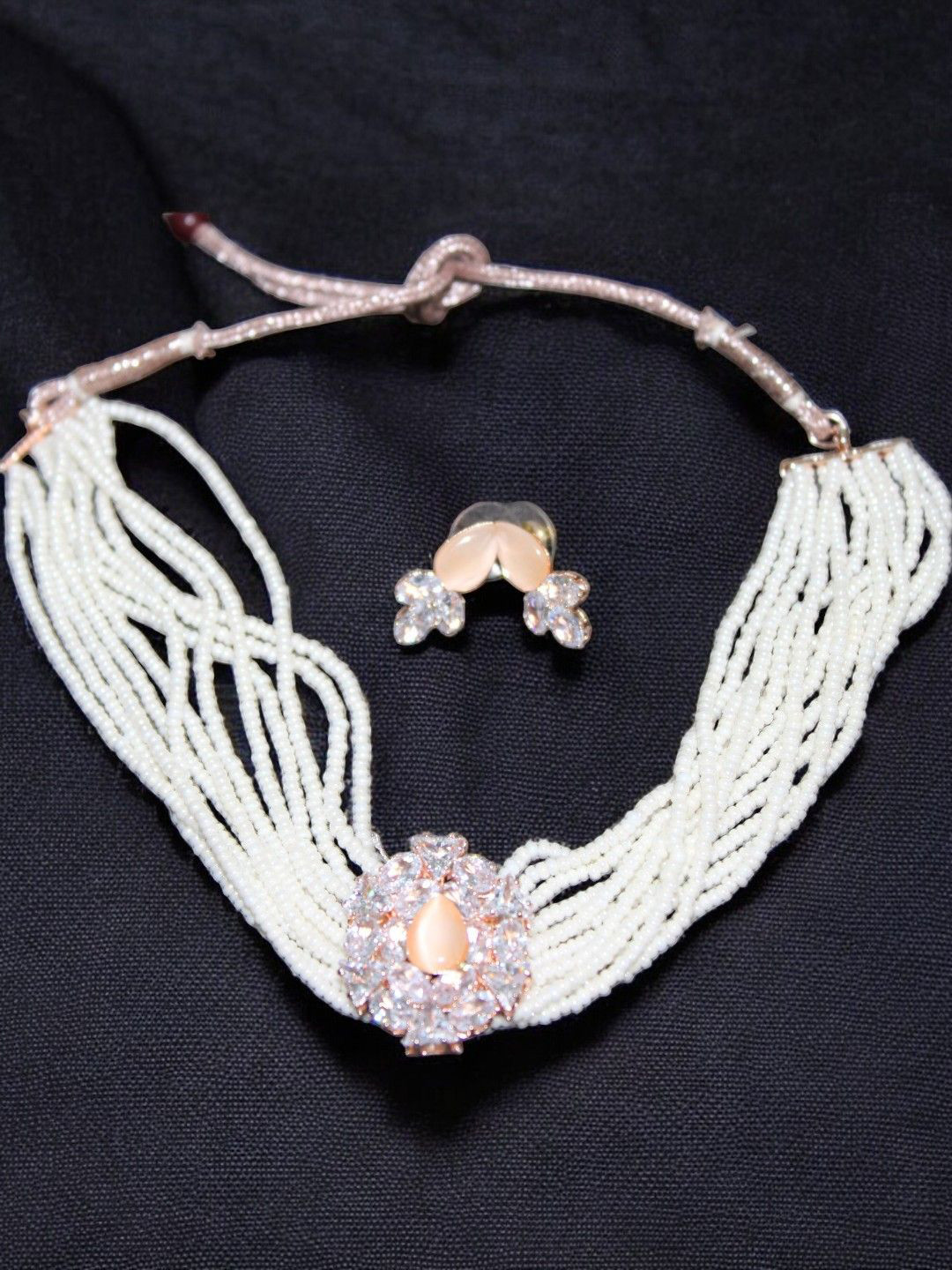 Jolly Faces Gold-Plated Kundan-Studded & Beaded Jewellery Set