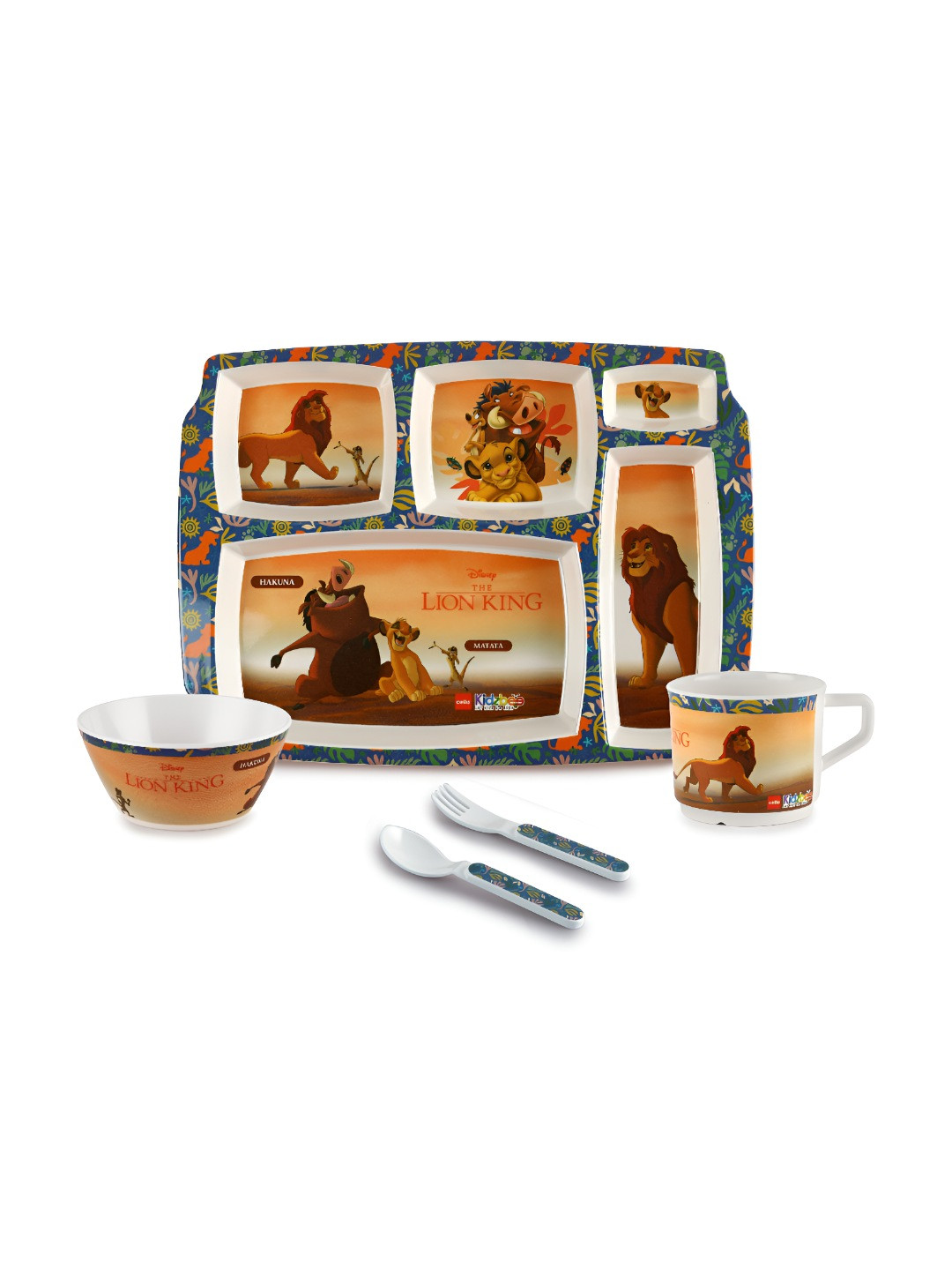 Cello Blue 2025 5 Pieces Melamine Easy to Clean Dinner Set of