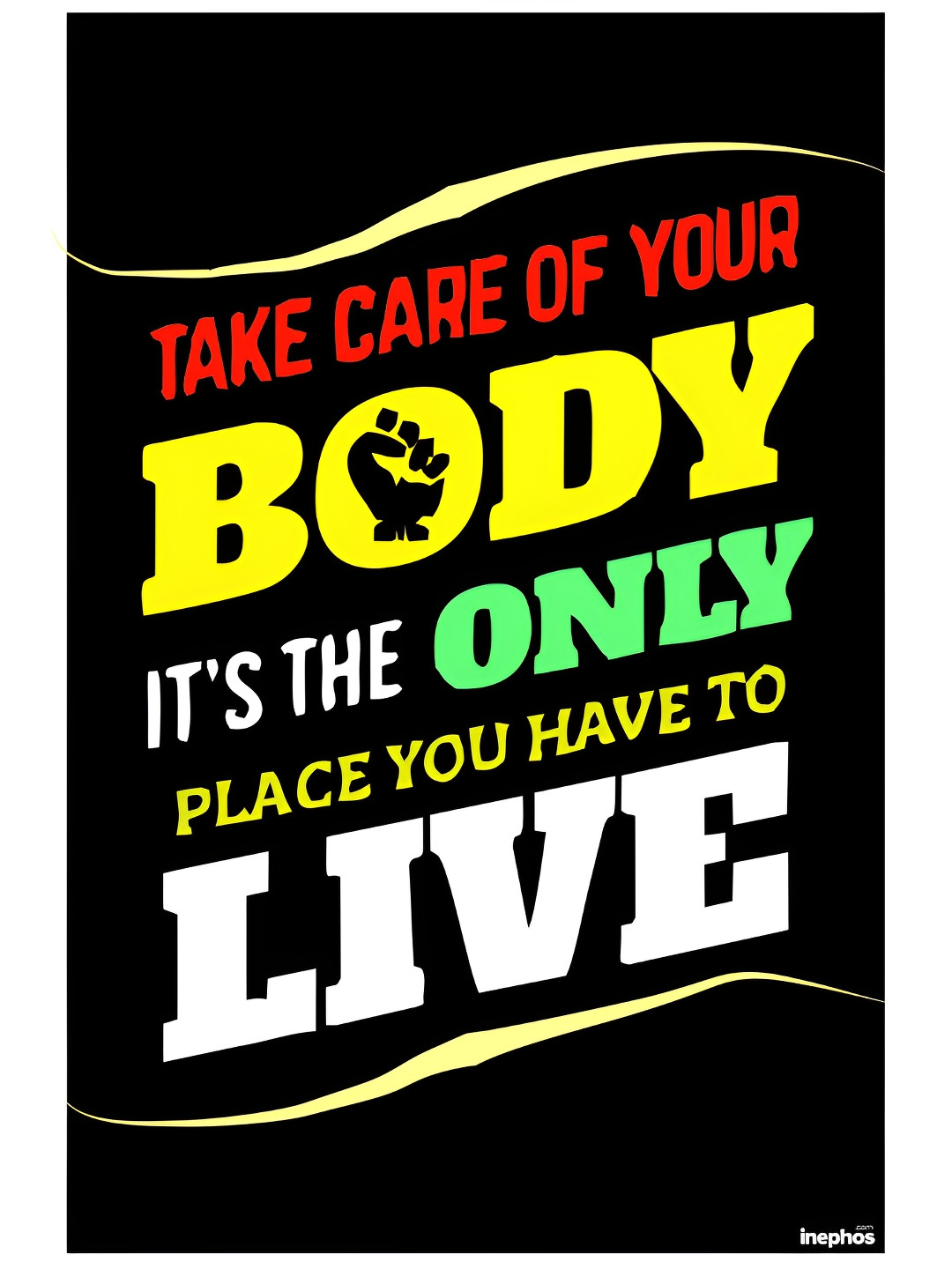 Inephos Black & White Paper Creative Artwork Wall Poster