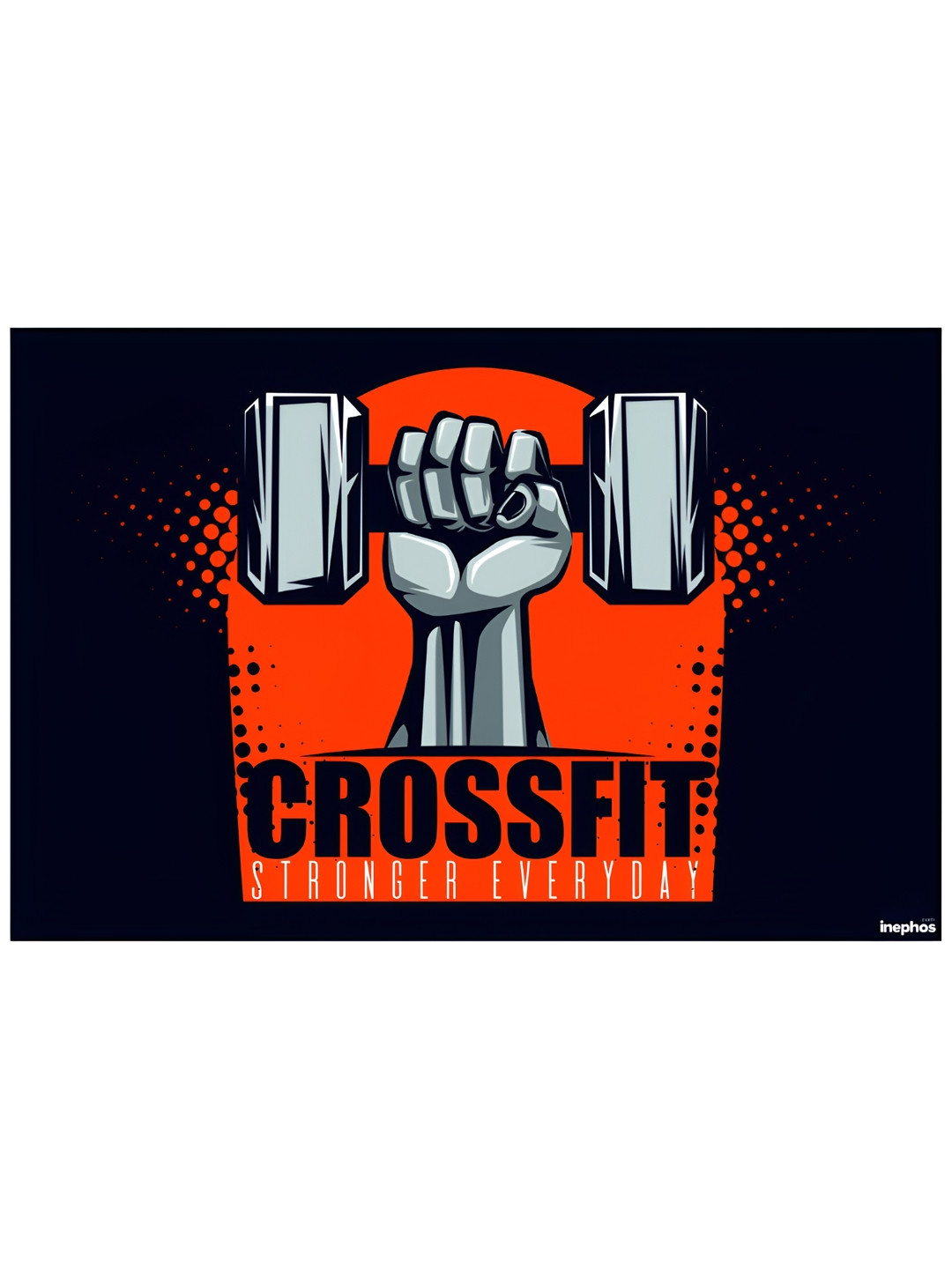 Inephos Black & Red Paper Creative Artwork Poster