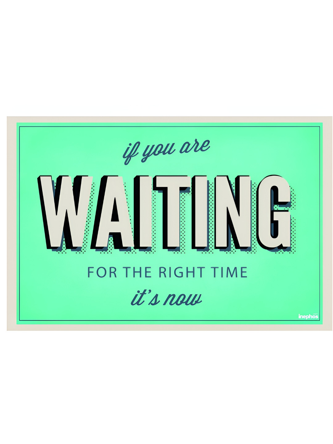 Inephos Green & Off White Paper Creative Artwork Poster