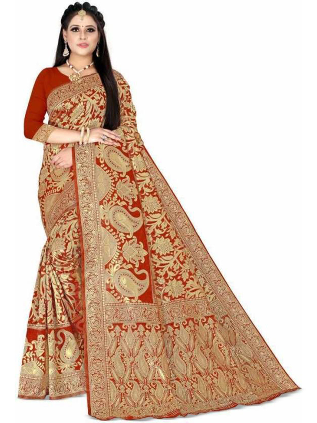 Shiroya Brothers Woven Design Zari Art Silk Banarasi Saree