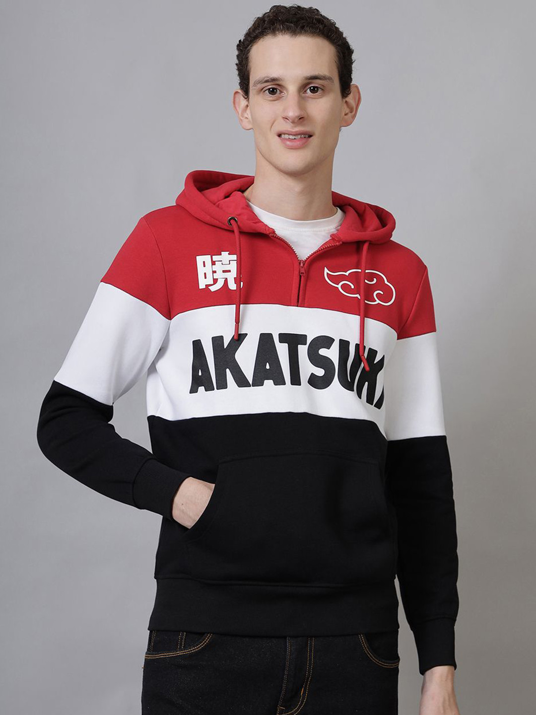 Free Authority Men Akatsuki Printed Regular Fit Hoodie