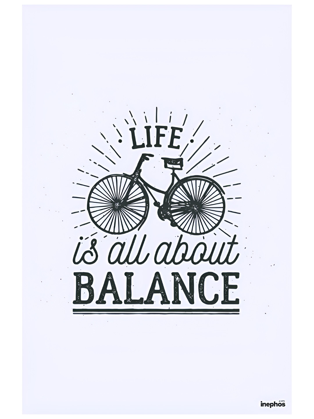 Inephos White & Black Quote Printed Wall Poster