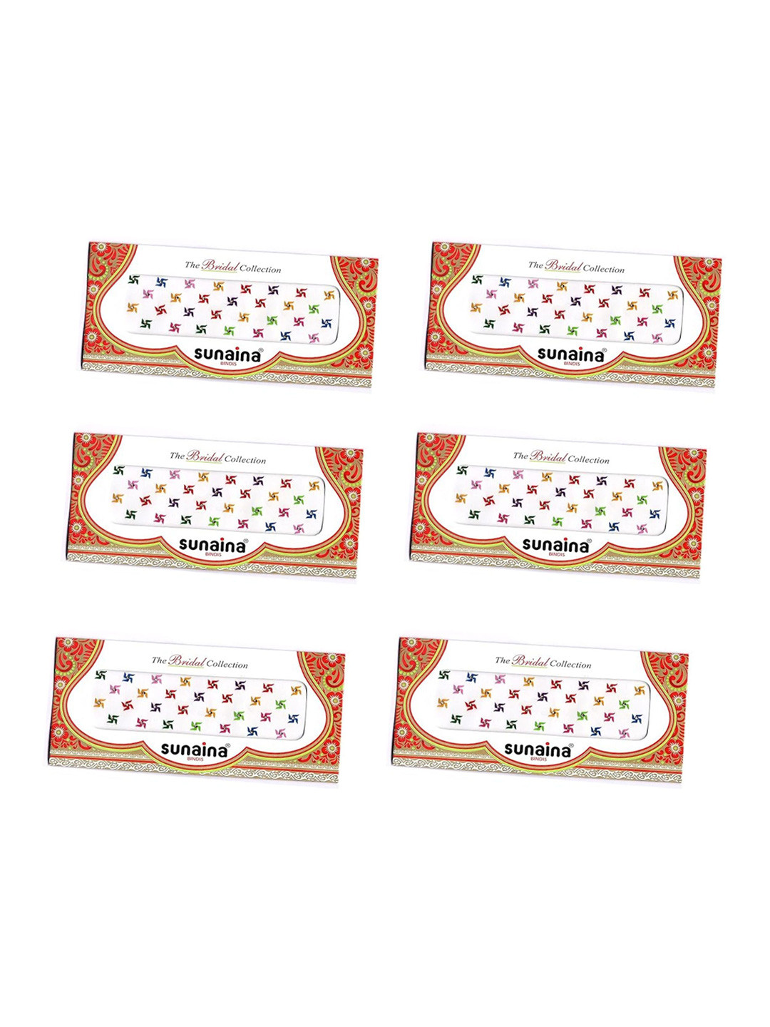 Sunaina Velvet Swastik Bindi With Golden Stone