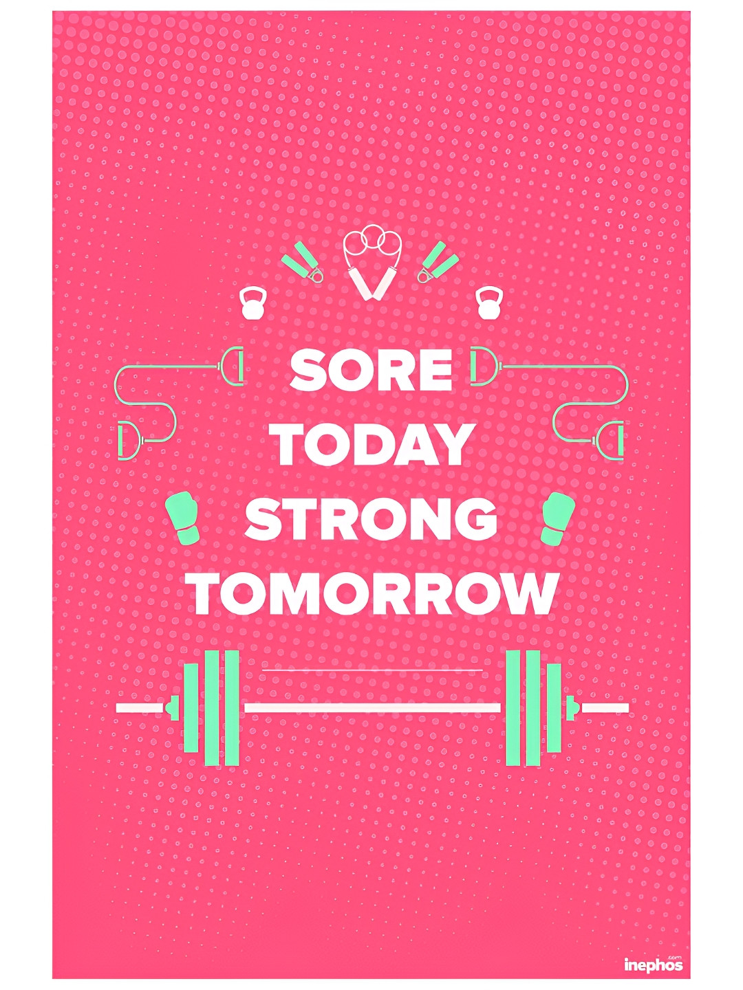 Inephos Pink & White Paper Creative Artwork Poster