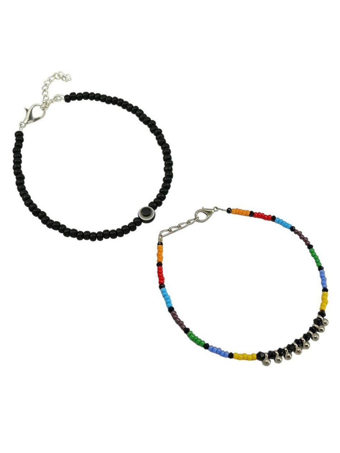 HIGH TRENDZ Set of Two Artificial Beads Anklet