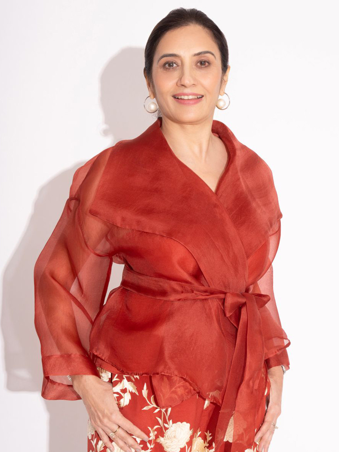 HOUSE OF INARI Pure Silk Wrap Top