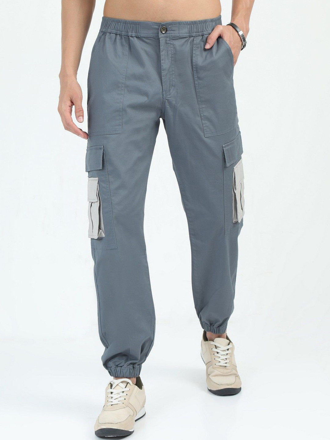 NEVER NEUD Men Relaxed Loose Fit Joggers Trousers