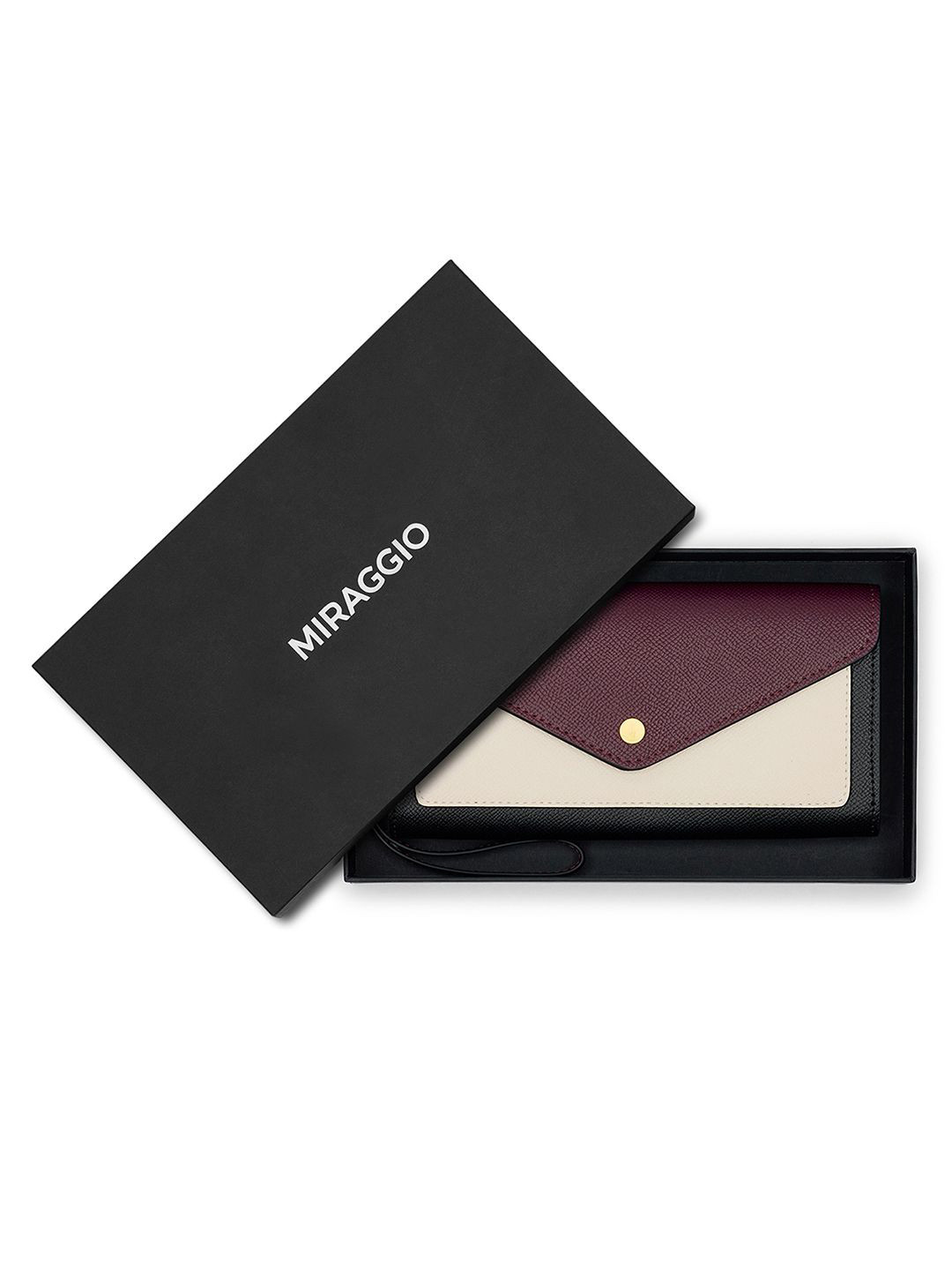 MIRAGGIO Gemma Wine Wallet With Detachable Wrist Strap