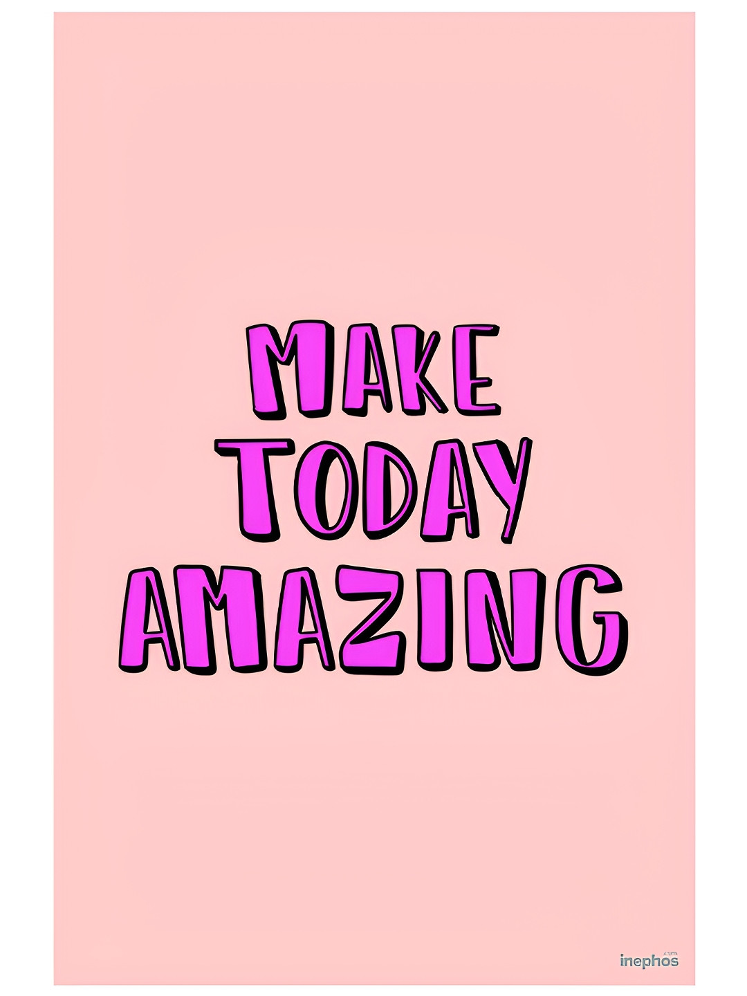 Inephos Pink & Purple Quote Printed Wall Poster