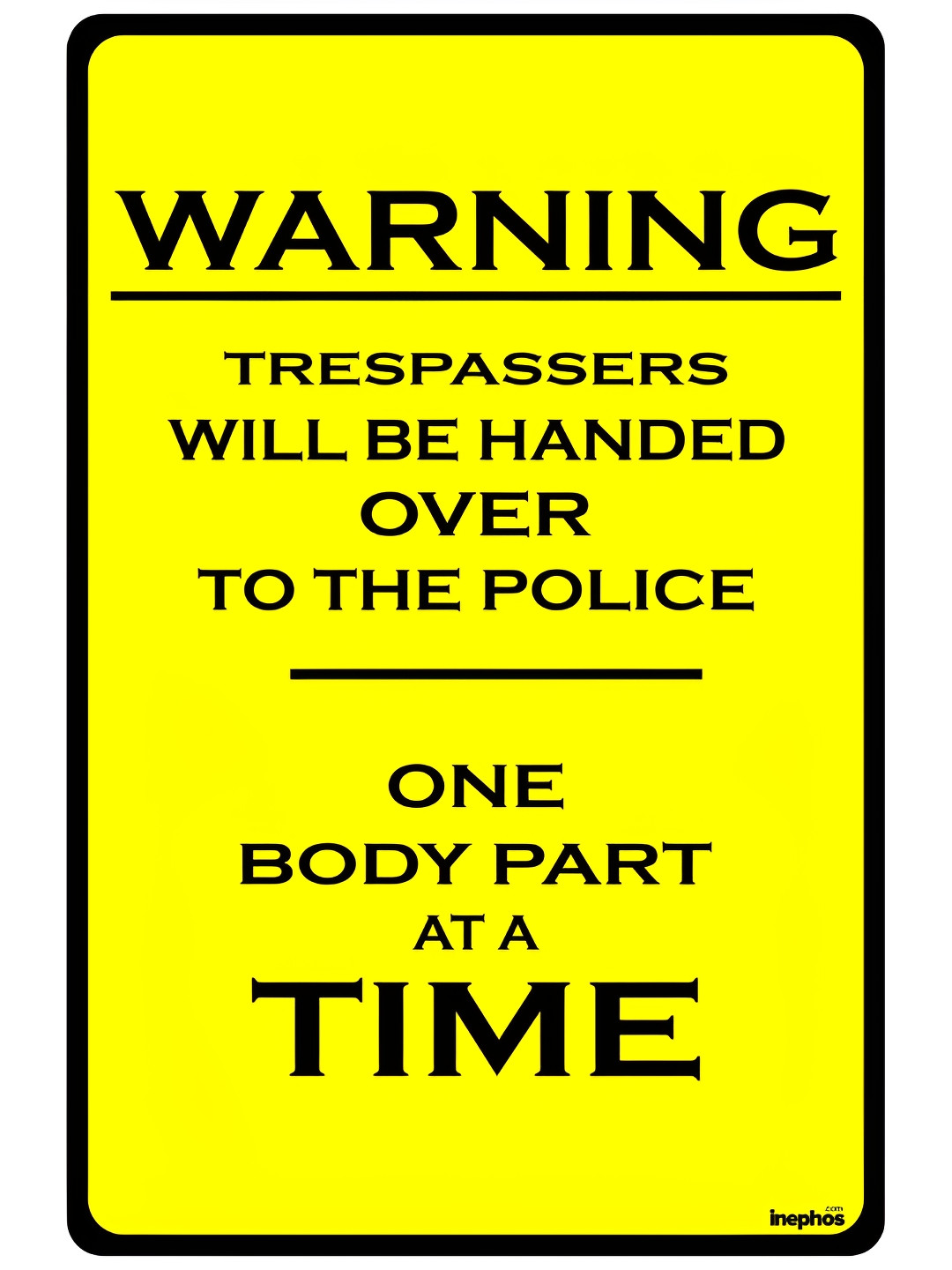 Inephos Yellow & Black Typography Printed Wall Poster