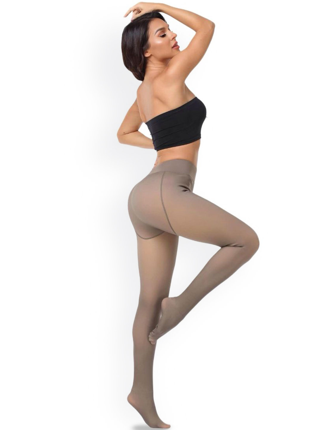 Qenixo Women Fleece Lined High Waisted Leggings